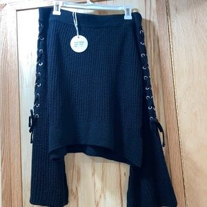 Black off the shoulder sweater
